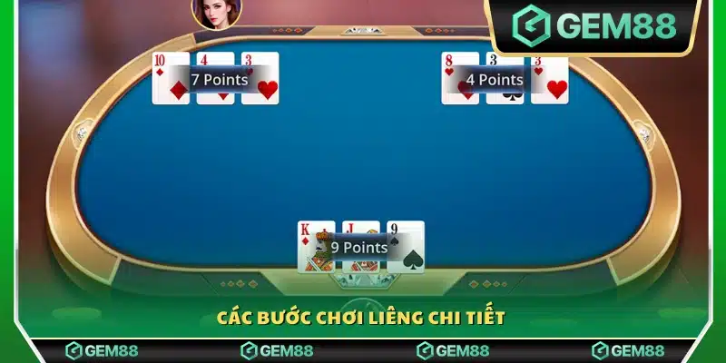 Các giai đoạn chơi Liêng được trình bày rõ ràng